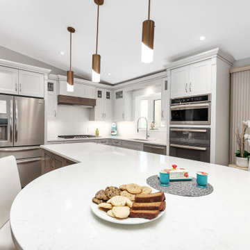 Maple & White Lacquer Traditional Kitchen