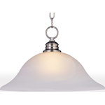 Maxim Lighting - Maxim Lighting 91076FTSN Essentials - One Light Pendant - Maxim Lighting's commitment to both the residential lighting and the home building industries will assure you a product line focused on your lighting needs. With Maxim Lighting you will find quality product that is well designed, well priced and readily available.Shade Included: TRUE Dimable: TRUE Warranty: 1 YearColor Temperature: 2700Rated Life: 2500Lumens: 1150* Number of Bulbs: 1*Wattage: 100W* BulbType: Medium Base* Bulb Included: No