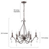LNC  6-Light Chandeliers French Country Crystal Waterdrop Adjustable Light