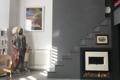 Inspiration for a contemporary living room remodel in Sussex