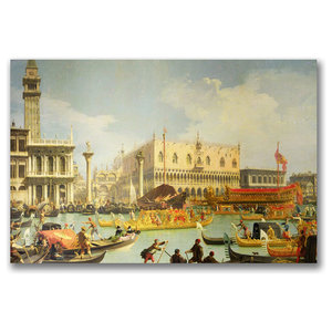Return Of The Bucintoro Canvas Art By Canaletto Traditional Prints And Posters By Trademark Global