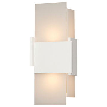 Acuo Outdoor LED Sconce, Textured White, Bright White