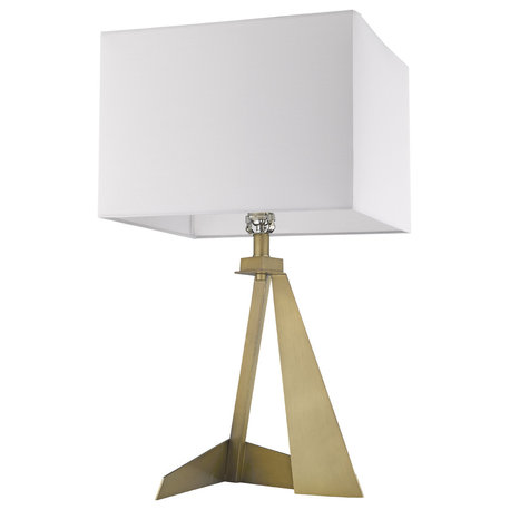 Stratos 1-Light Aged Brass Table Lamp