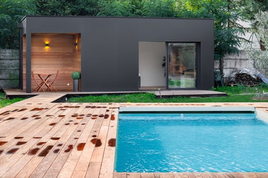 Pool house design contemporain