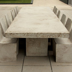 Zachary A. Design Lightweight Fiberglass Outdoor Furniture - Outdoor Dining Tables