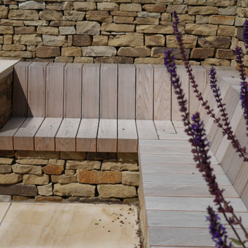 Country garden with built in seating - Ilkley