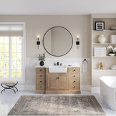 Antorio 48 Single Bathroom Vanity Set Lark Manor Base Finish: Premium Dark Oak, Hardware Finish: Oil Rubbed Bronze