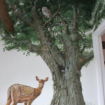Oak Tree with Animals