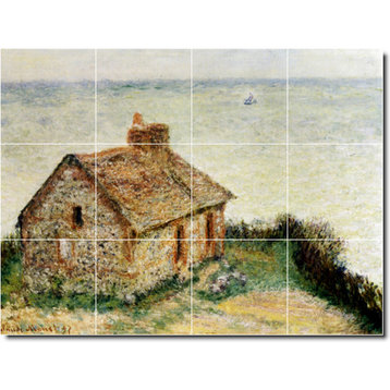 Claude Monet Village Painting Ceramic Tile Mural #21, 32"x24"