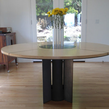 Modern Dining Room Table with Lazy Susan