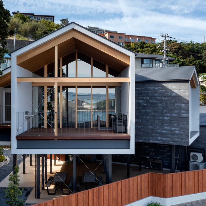 和モダンなおしゃれな家の外観の画像 75選 - 2025年6月 | Houzz (ハウズ)