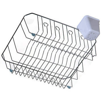 Simple Spaces JI-25C-3L Dish Drainer With Basket, Chrome