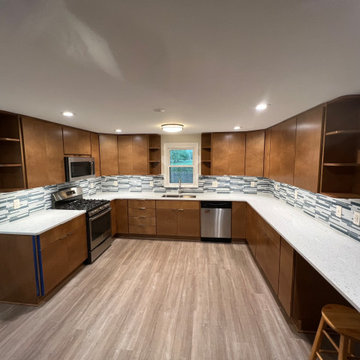 Traditional Kitchen Remodel Done With New Cabinets in a Carmel Color