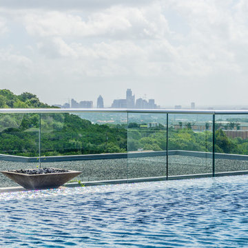 West Lake Hills Infinity Edge Pool & Decks (Ipe, Cable Railing)