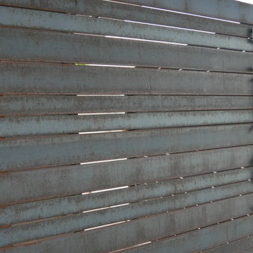 Rustic Steel Privacy Fence with Modern Design - Salt Lake City, Utah