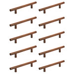 Diversa Hardware - Dark Antique Copper 3-3/4" (96mm) European Bar Pull - 10 PACK - The Diversa 4001-96-AC is a solid steel European bar pull with 3-3/4" (96mm) hole spacing, from the Diversa Hardware 4001 Series. This solid cabinet pull is perfect for high-traffic areas like kitchens and bathrooms, and is exceptionally sturdy and durable. The Diversa 4001-96-AC features a solid Euro bar with subtle beveled edges, making it comfortable to the touch. The dark antique copper finish is perfect for transitional, traditional, contemporary, and other home designs. This European cabinet bar pull also includes two screw lengths, which makes it suitable for almost all applications.