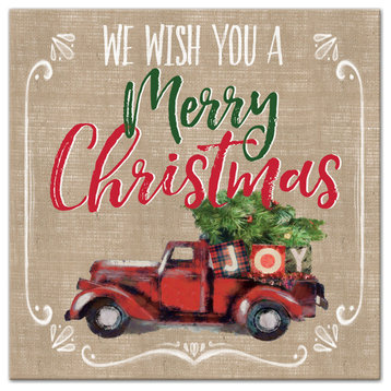 We Wish You a Merry Christmas 16x16 Canvas Wall Art