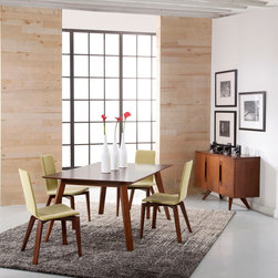 Spectra Rectangular Extension Maple Dining Table with Smooth Top in Chestnut Fin - Products