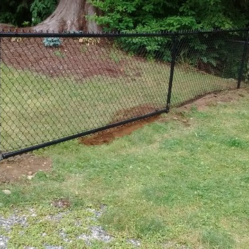 Black vinyl chain link fence - 4 ft tall