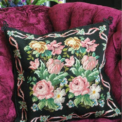 Jardin De Tuileries Black 18" Pillow Cover - Decorative Pillows