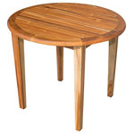 DecoTeak - Oasis® 36" Teak Wood Round Table in EarthyTeak Finish - Complete your kitchenette or patio space with this lovely round teak table from Havenside Home. Crafted of sustainably-sourced, plantation-grown teak wood, this table features a durable, naturally weather-resistant design with a full-spectrum of natural color variations.