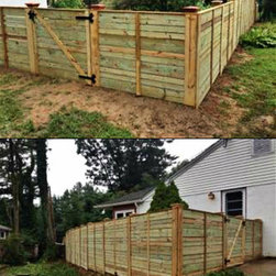 Horizontal Fence Instillation - Home Fencing And Gates