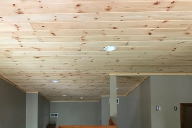 Custom wood panel ceiling