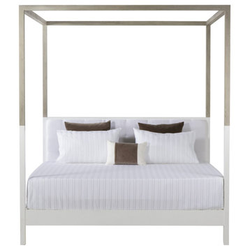Warm White Poster Queen Size Bed | Andrew Martin Duke
