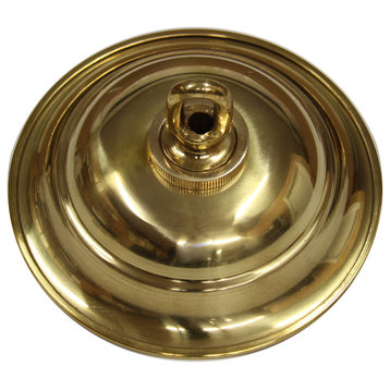 Solid Brass Round Ceiling Canopy, Polished Brass