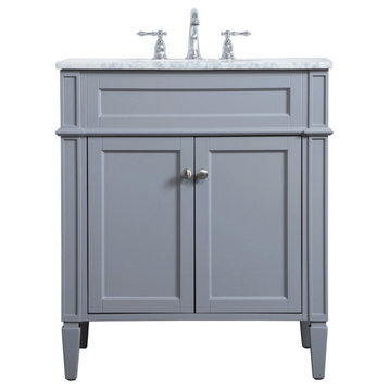 Elegant VF12530GR 30"Single Bathroom Vanity, Gray