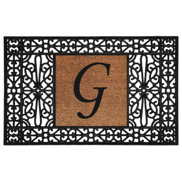 Calloway Mills Duchess Monogram Doormat 30"x48", Letter G