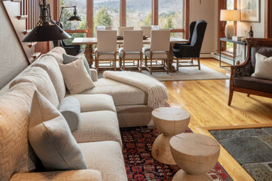 Living room - craftsman living room idea in Boston