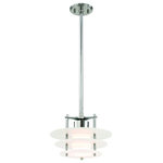 Hudson Valley Lighting - Hudson Valley Lighting 9012-PN Gatsby LED 12 InchW Pendant - Three discs of Spanish alabaster with smoothly rouGatsby LED 12 InchW  Polished NickelUL: Suitable for damp locations Energy Star Qualified: n/a ADA Certified: n/a  *Number of Lights: 1-*Wattage:12w Integrated LED bulb(s) *Bulb Included:No *Bulb Type:Integrated LED *Finish Type:Polished Nickel