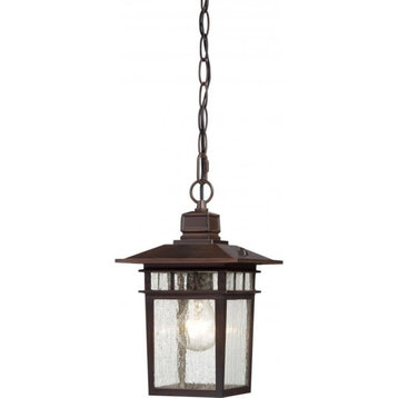 Transitional Cove Neck 1 Lgt Outdoor Hang, Rustic Bronze Finish
