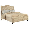 Hillsdale Furniture Trieste Bed Set With Rails, Buckwheat, Queen