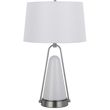 Birchmore 1 Light Table Lamp, Brushed Steel