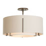 Modern Brass with Natural Anna inner shade & Light Grey outer shade Shade