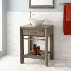 24" VERLYN VESSEL SINK VANITY - GRAY WASH - Bathroom Vanities And Sink Consoles