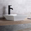 Luxier CFD-006 Bathroom Ceramic Sink With Faucet and Drain, Oil Rubbed Bronze