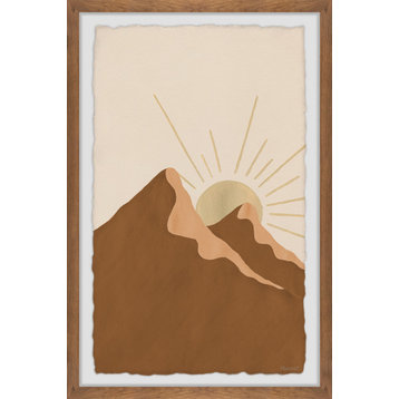 "Sunrise in Twin Peaks" Framed Painting Print, 12x18