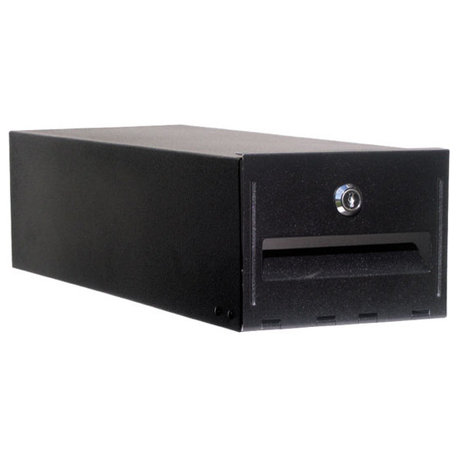 Locking insert for curbside mailboxes, Black