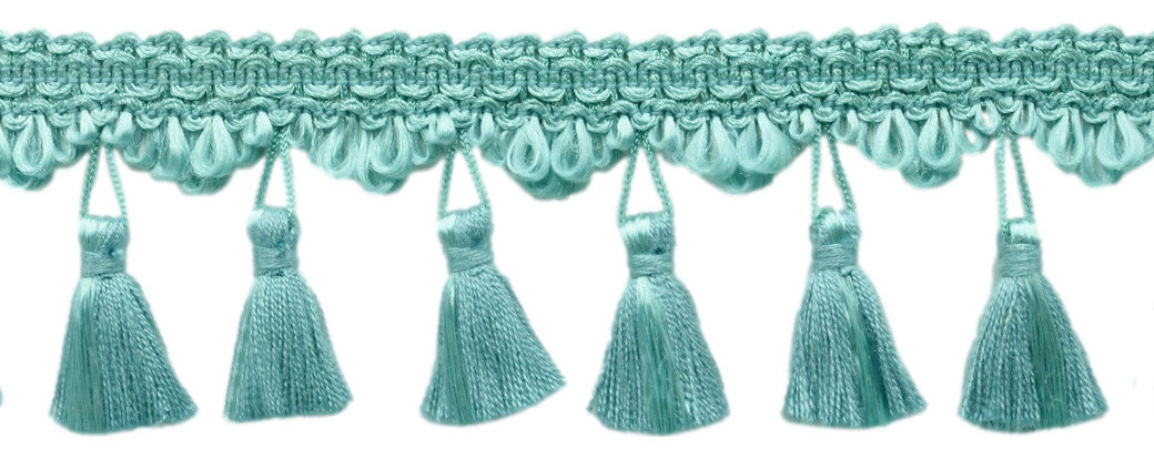 DecoPro Chainette Fringe Trim 5 Cm Turchese - 10 Metri (32.5 Ft) Per Decorazione
