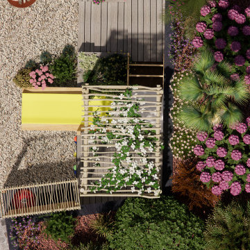 Aménagement d'un petit espace extérieur à Laillé (35)