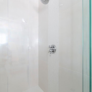 Opalescent Shower with Chrome Fixtures