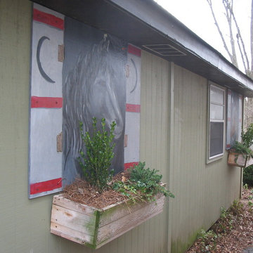 Garden shed from converted garage