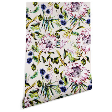 Deny Designs Marta Barragan Camarasa Floral Boho Wallpaper, Purple, 2'x4'
