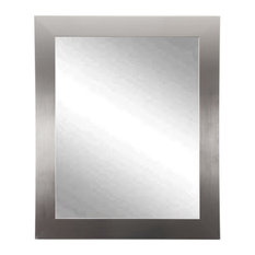 BrandtWorks Modern Silver Wall Mirror, 32"x41"