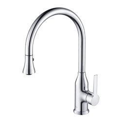 RIVUSS - Aureus FKPD 100 Single Lever Brass Pull-Down Kitchen Faucet, Chrome - Kitchen Faucets