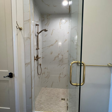 Calacatta Gold Large Tile Shower