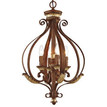 Livex Lighting 8556 Villa Verona 4 Light Pendant - Verona Bronze